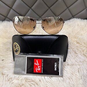 Ray Ban Men's Aviator Sunglasses, Gold/Brown Gradient